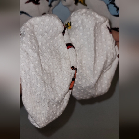 Old Navy 4T footie sleeper dinosaurs zipper dino feet cozy - Picture 4 of 7